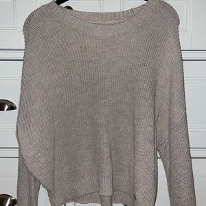 Tan Hollister Cropped Sweater